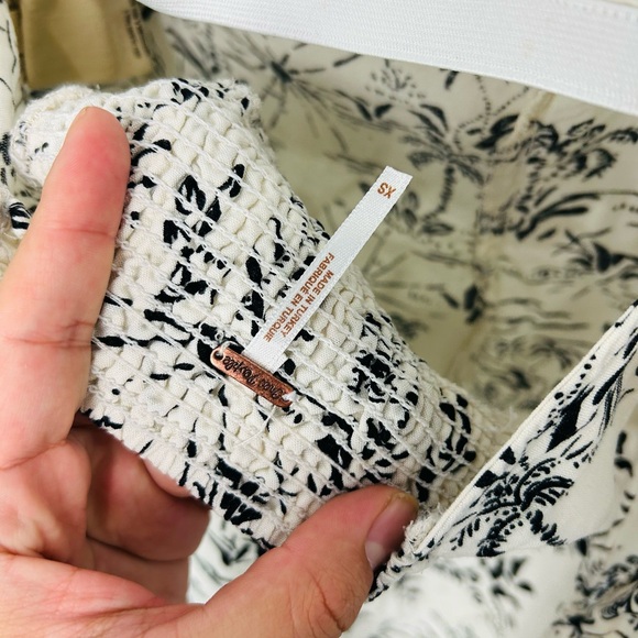 Free Peoplee This Is Love Black Icory Cream Linen Blend Strapless Tunic Top - Picture 6 of 10